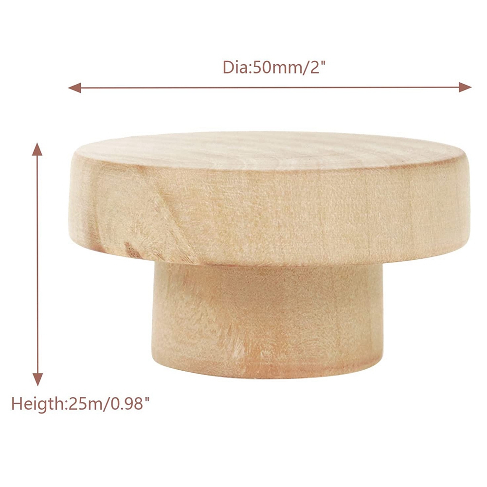 Cabinet Knob Round - Boutons de tiroir en bois brut
