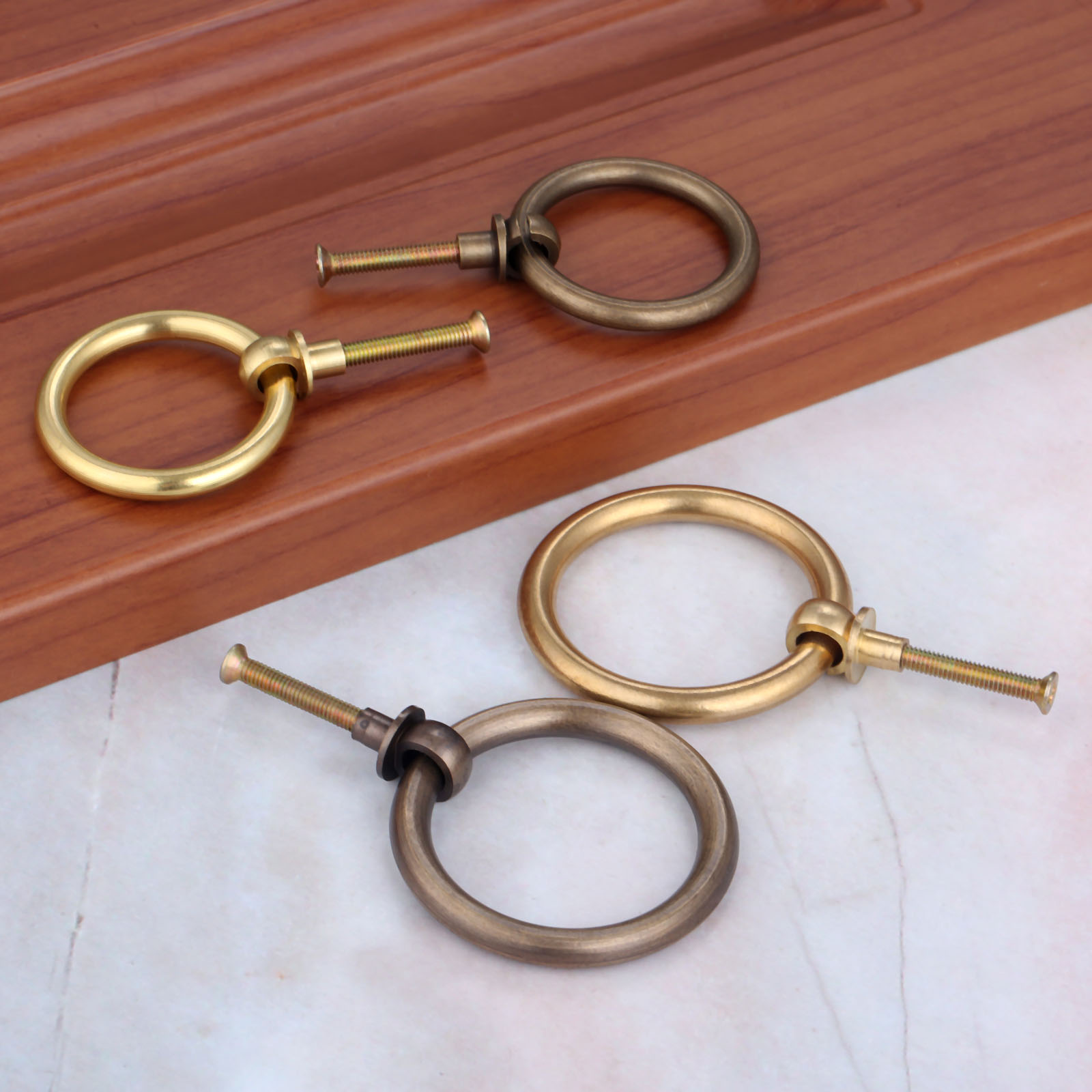 Furniture Hardware Vintage - Poignées de porte en laiton bronze