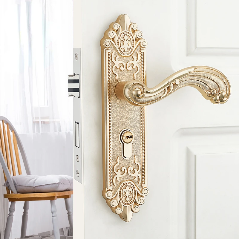 Furniture Hardware Knobs - Poignée de porte intérieure silencieuse européenne,