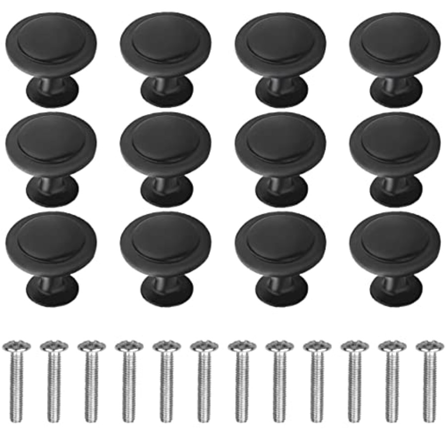 Cabinet Knob Round - Lot de 12 boutons de meuble