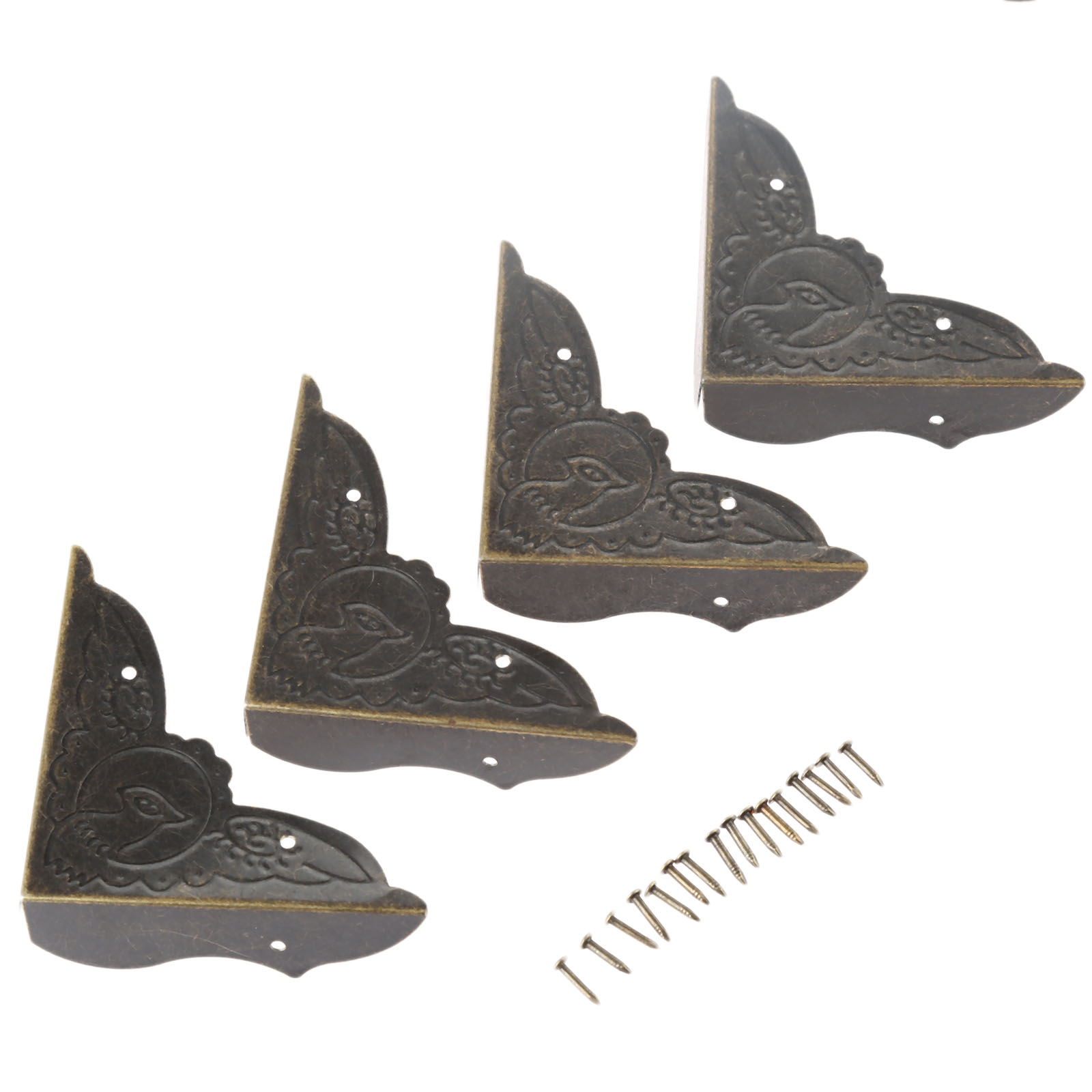 Furniture Hardware For Legs - Support d'angle en laiton Antique, boîte