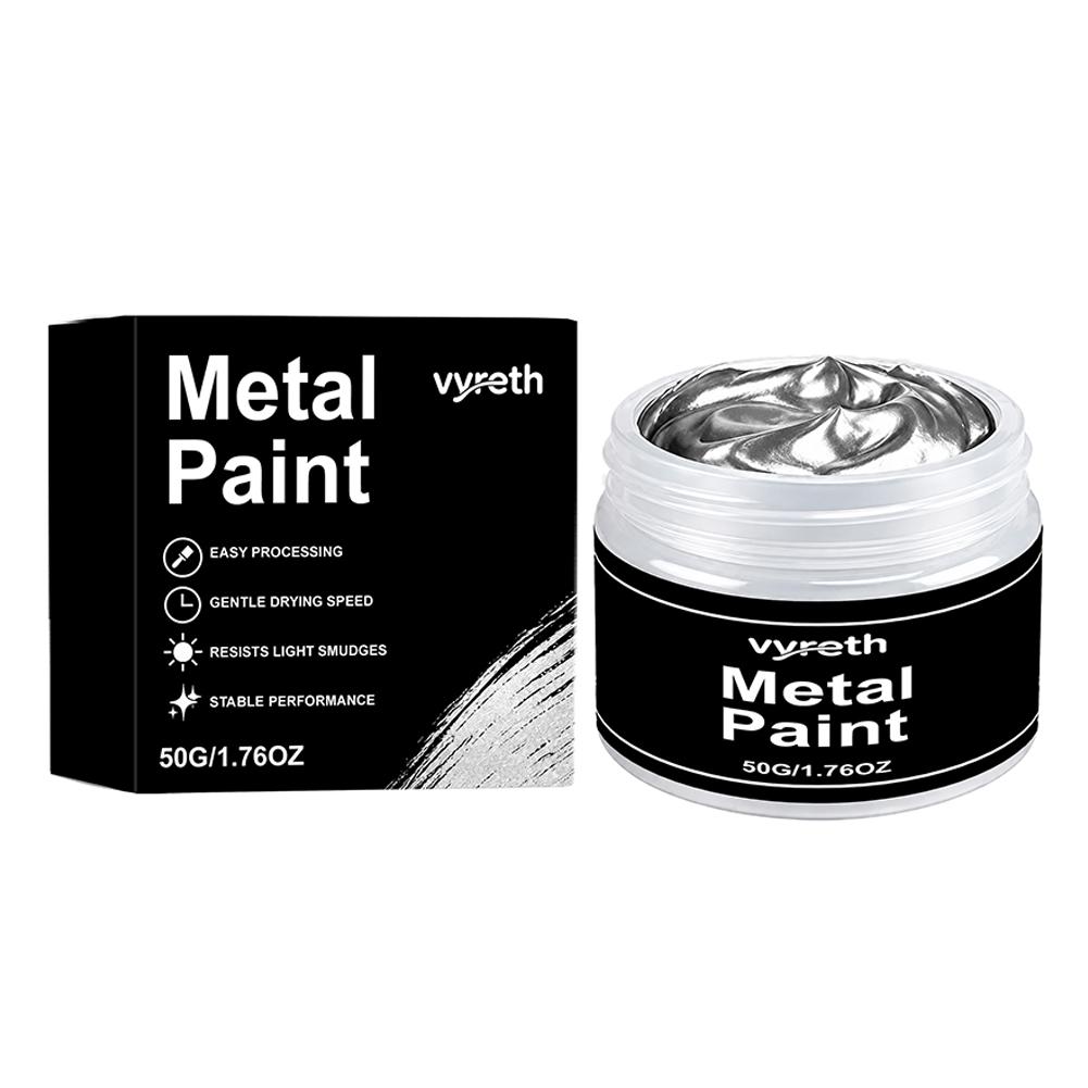 Furniture Hardware Paint - Peinture antirouille pour métal, argentée, 50g,