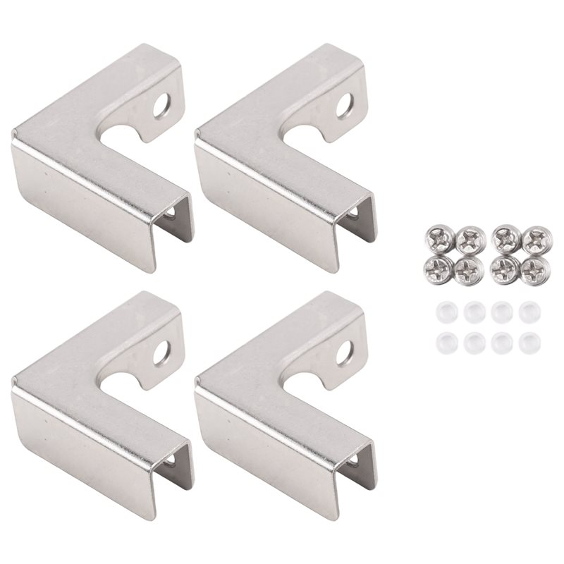Furniture Hardware Paint - ABUI-4Pcs Clip de fixation de verre