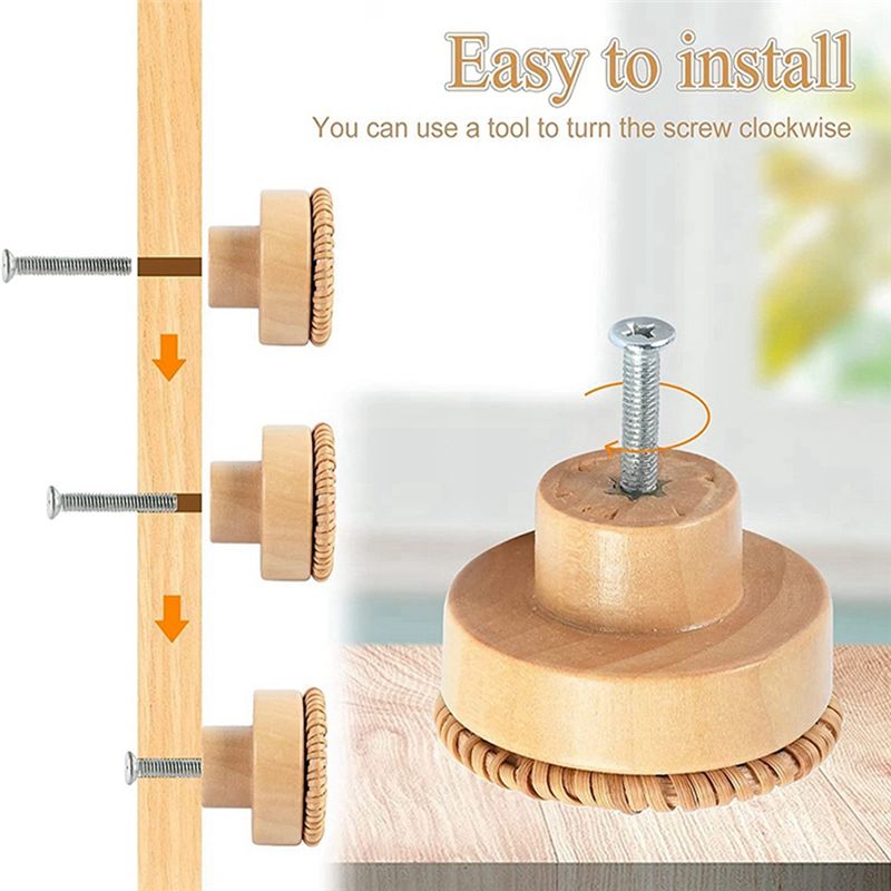Poignées en bois ABLQ en hêtre - Furniture Hardware Paint avis et prix