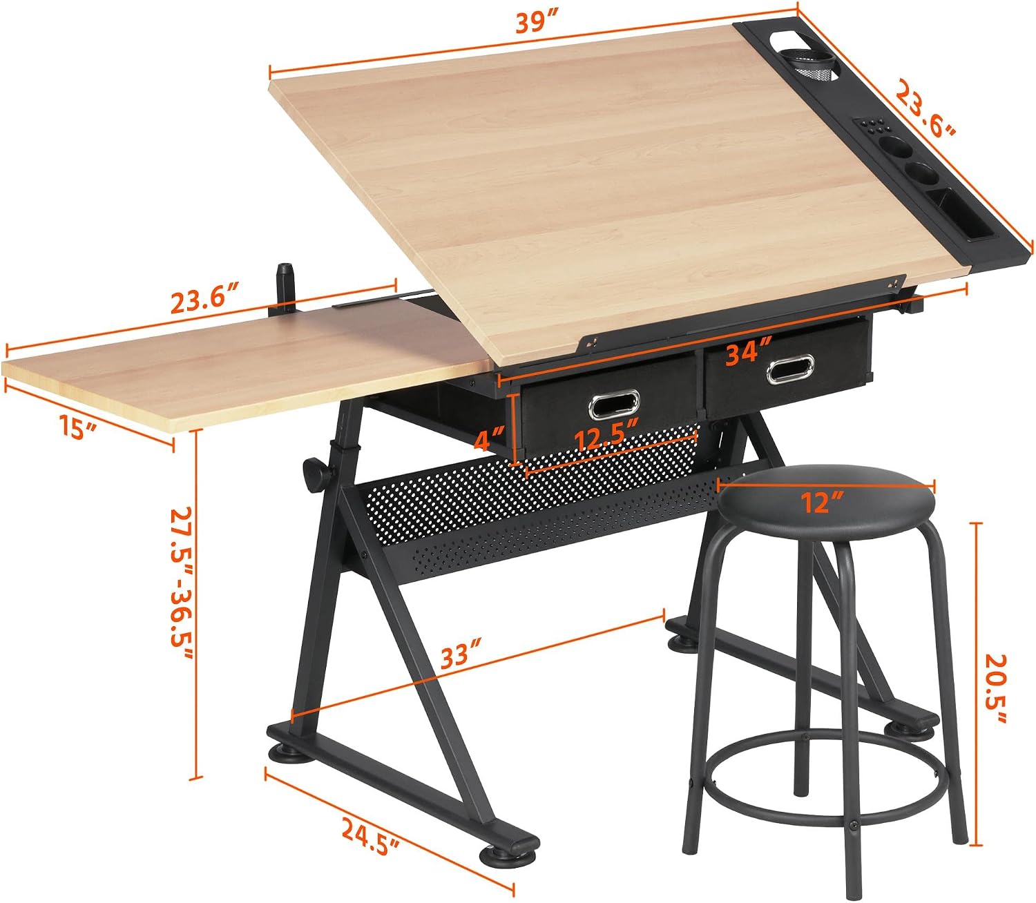 Table de dessin réglable avec  - Home Furniture & Hardware Trading avis et prix